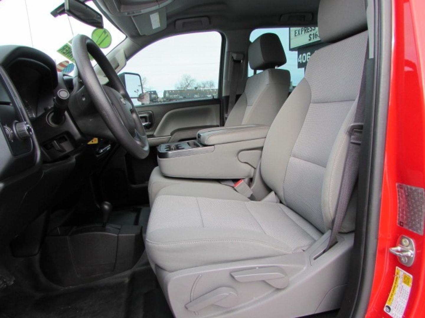 2017 Red /Gray Chevrolet Silverado 3500HD Work Truck Crew Cab Long Box 4WD (1GC4KYCG2HF) with an 6.0L V8 OHV 16V FFV engine, 6A transmission, located at 4562 State Avenue, Billings, MT, 59101, (406) 896-9833, 45.769516, -108.526772 - Photo#11